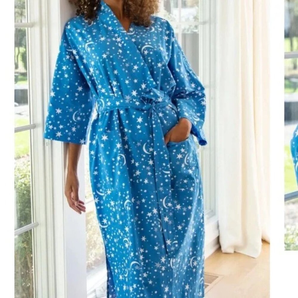 Printfresh Celestial Skies Robe Blue
